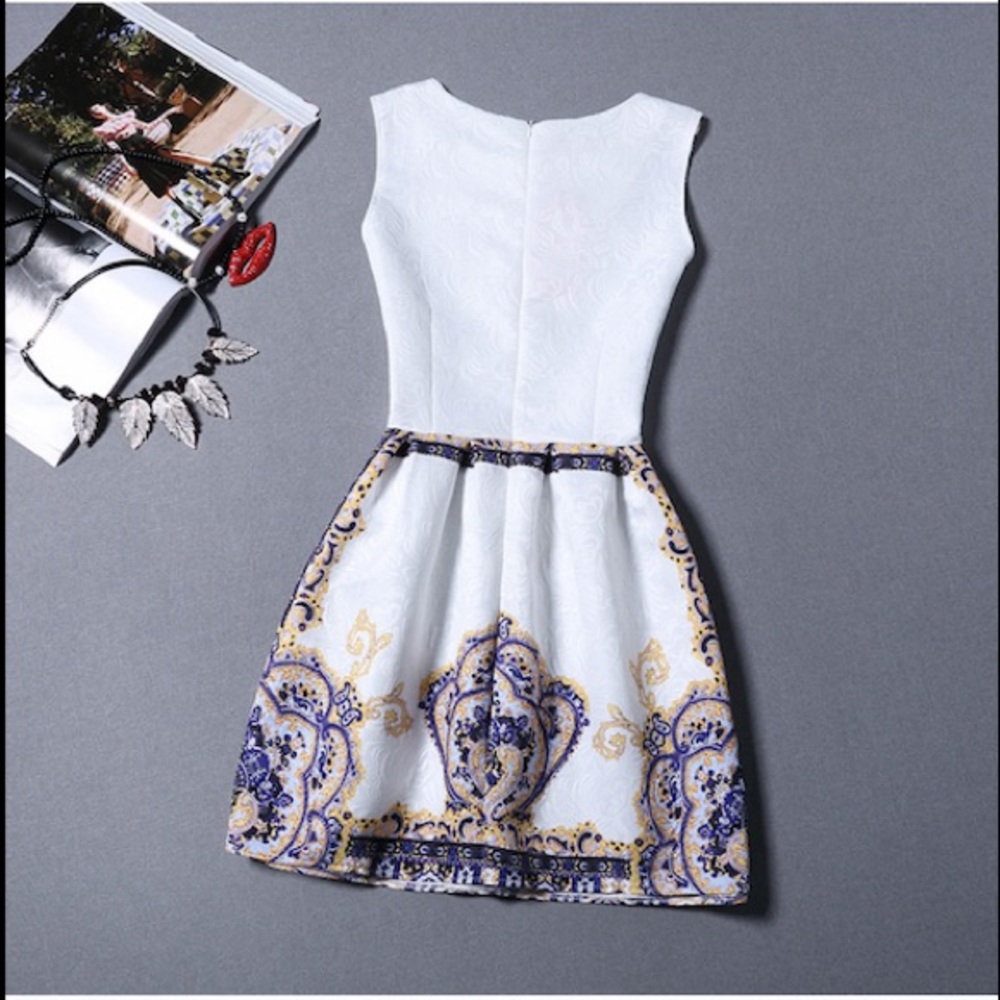 Fit and Flare Jacquard Dress NWOT - Picture 2 of 11